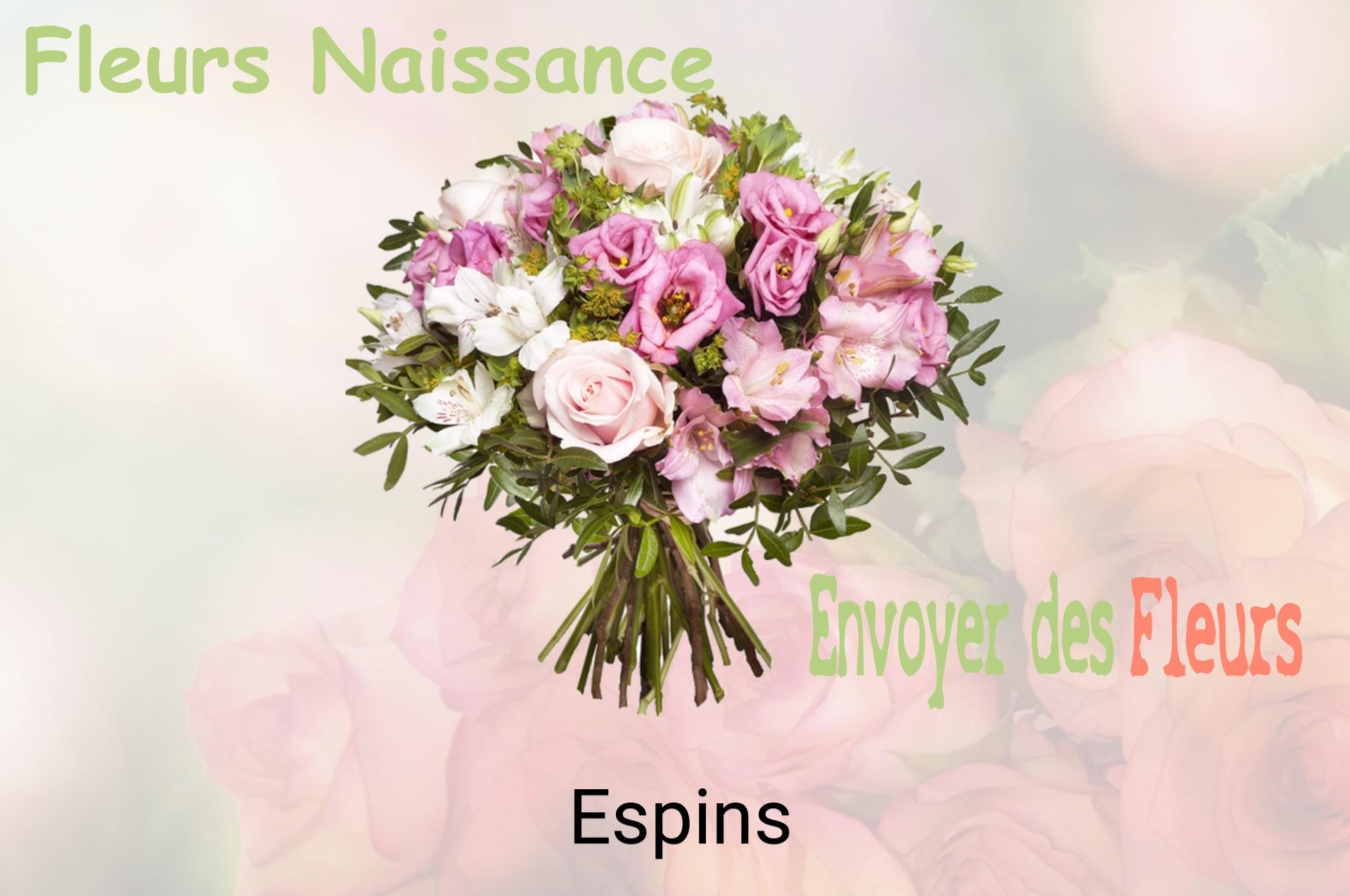 Bouquet de fleurs de naissance livré à Espins